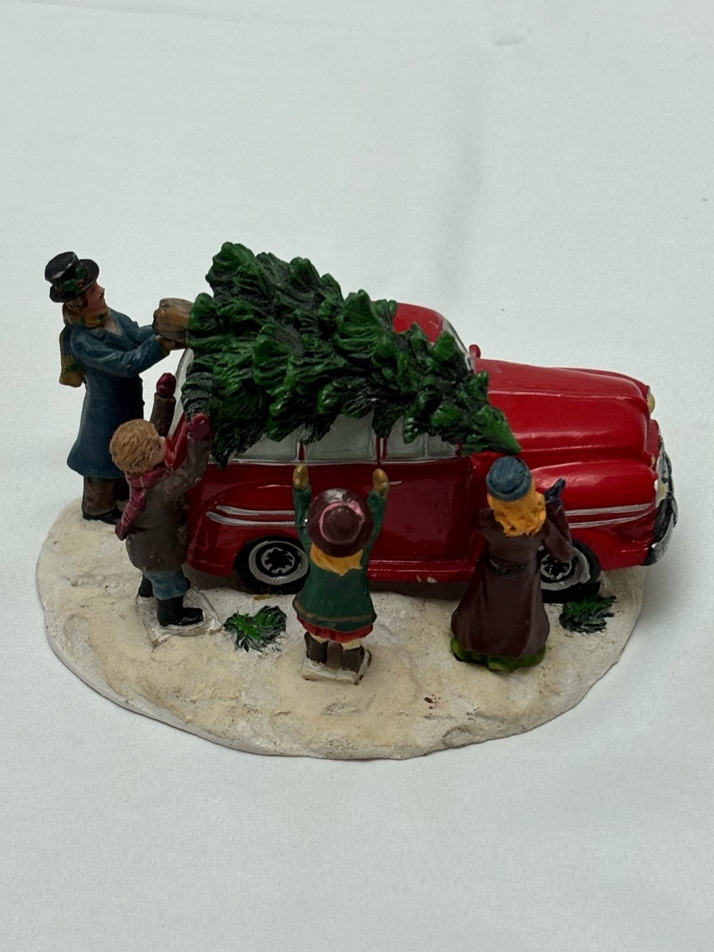 St. Nicholas Square Christmas Tradition Car With Tree Holiday Decor